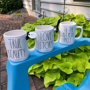 Set of 3 Rae Dunn x Disney beauty and the beast mugs